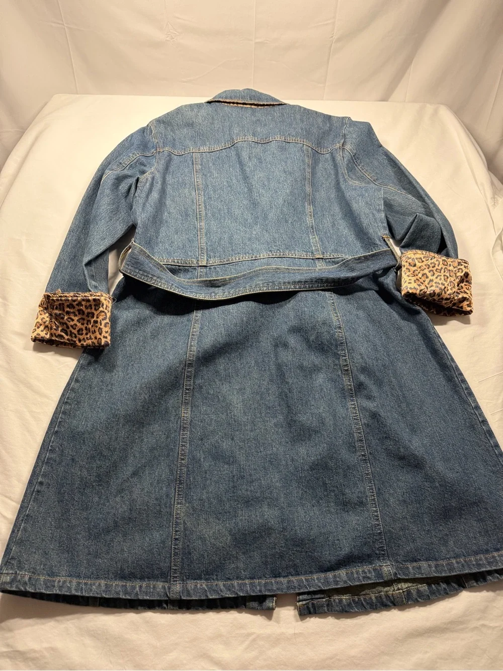 Berek by Takako Sako Woman's Lg Denim Bedazzled Trench with Silk Lining